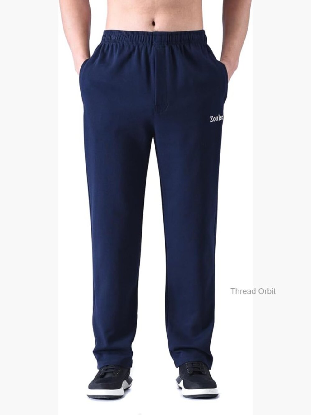 Men's Front Zip Open-Bottom Sports Pants Sweatpants Trousers